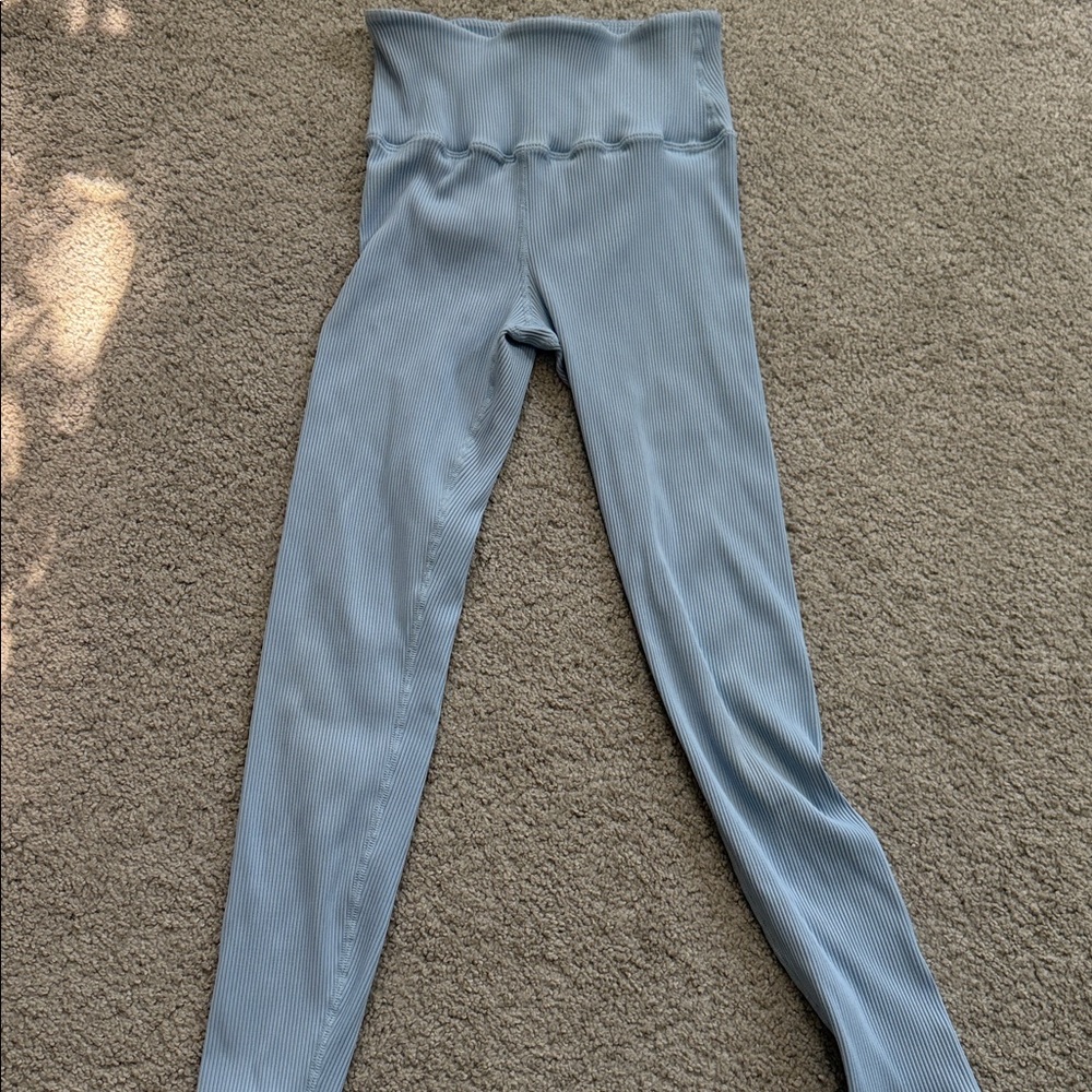 CARBON38 High Rise Ribbed Legging blue size large